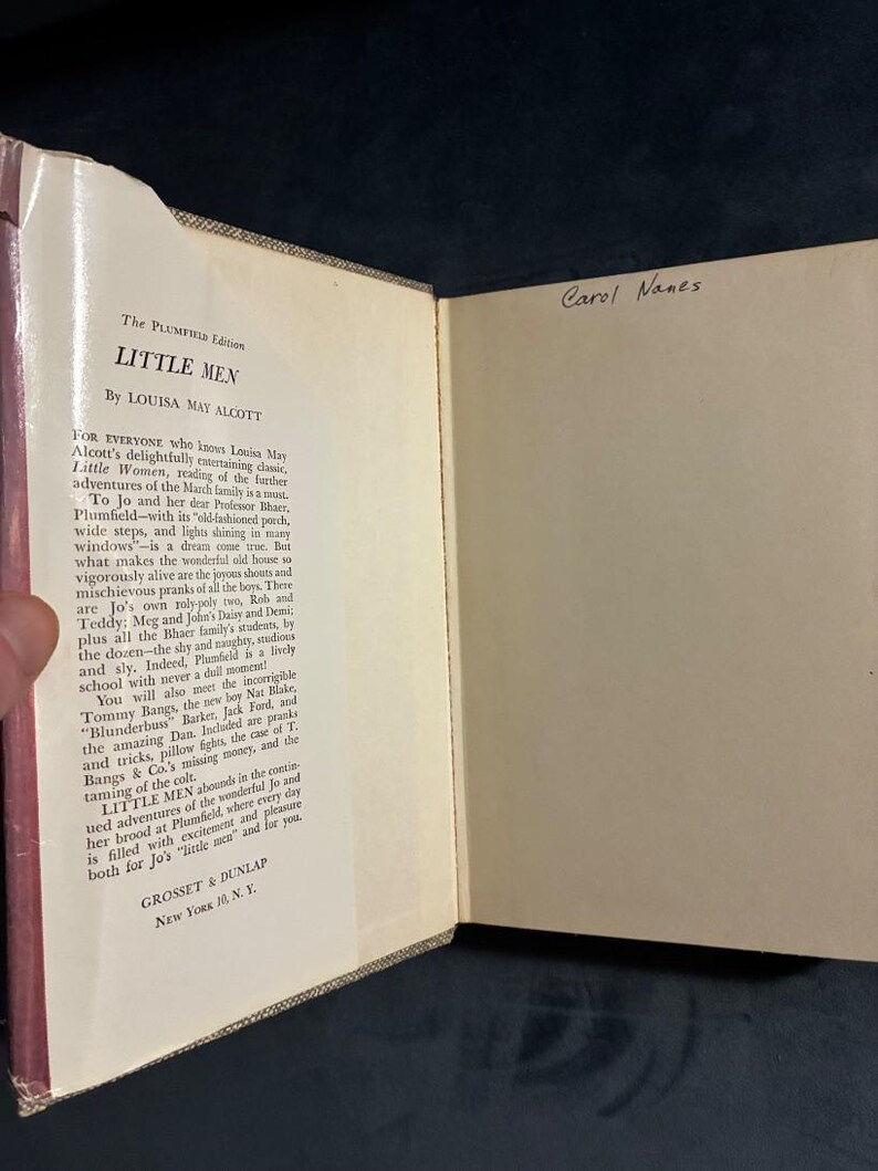 Little Men by Louisa May Alcott Grosset & Dunlap Edition Very Good/Good Hardcover image 3