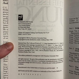 The Essential Jung by C. G. Jung; selected by Anthony Storr MJF Books edition Edition First Printing Fine/Near Fine Hardcover image 5