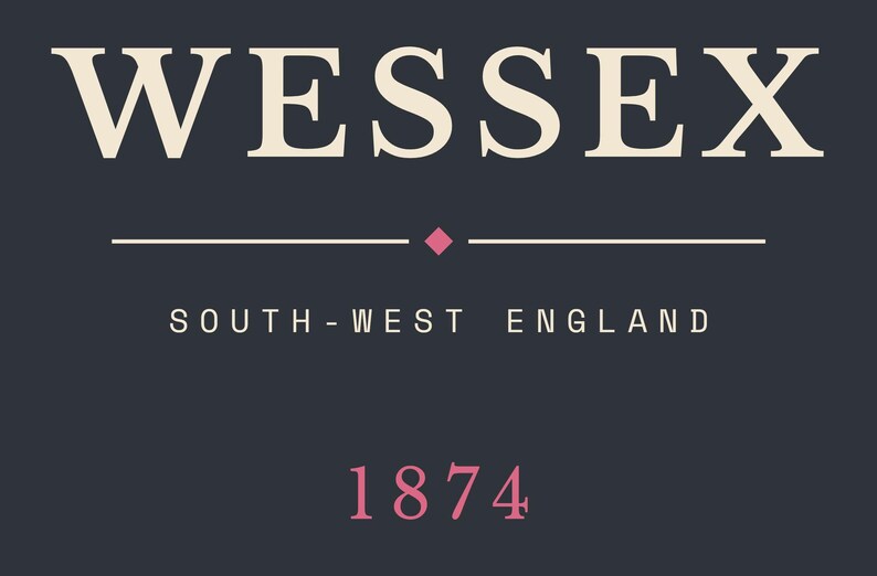 Wessex Literary Pennant | Thomas Hardy English Countryside Book Lover Decor image 13