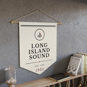 Long Island Sound Pennant, Gatsby Literary Print, Coastal Wall Art image 6