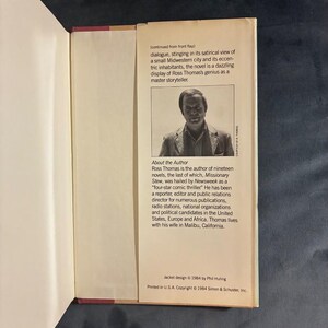 Briarpatch de Ross Thomas, 1984, première édition, premier tirage, état proche du neuf/bon. image 6