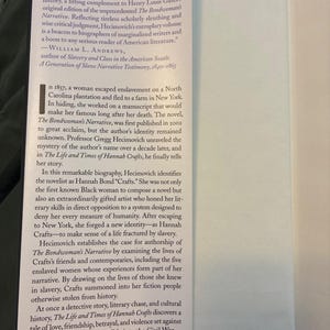 The Life and Times of Hannah Crafts: True Story Bondwoman's Narrative Gregg Hecimovich First Edition image 3