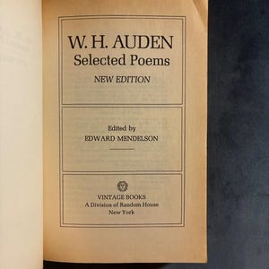 Selected Poems by W. H. Auden First Edition First Printing Very Good image 6