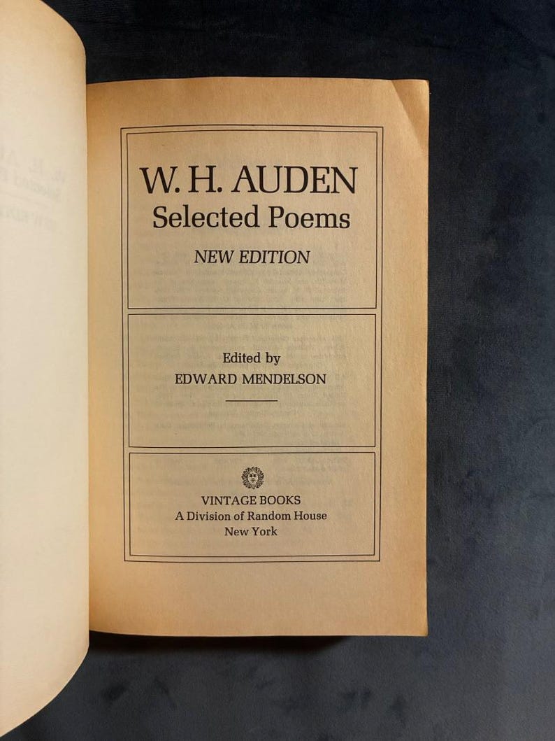 Selected Poems by W. H. Auden First Edition First Printing Very Good image 6