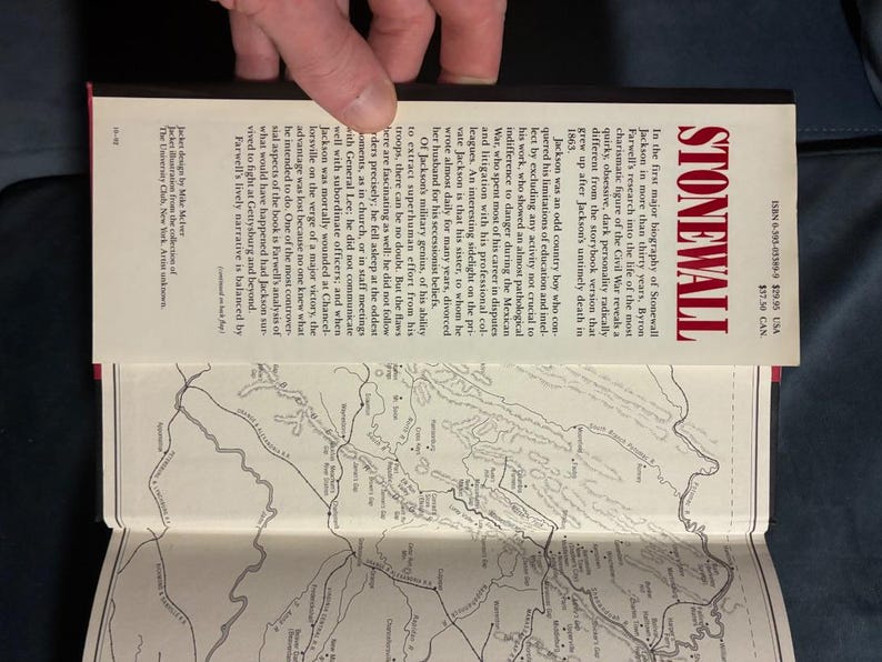 Stonewall: A Biography of General Thomas J. Jackson by Byron Farwell 1992 First Edition First Printing Very Good/Very Good image 2