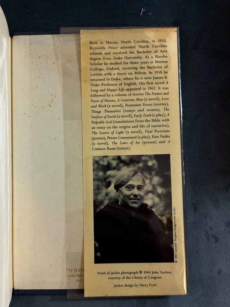 Good Hearts by Reynolds Price 1988 First Edition First Printing Near Fine/VG+ image 4