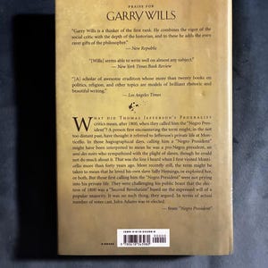 Negro President: Jefferson and the Slave Power by Garry Wills First Edition First Printing Fine/Very Good Hardcover image 1
