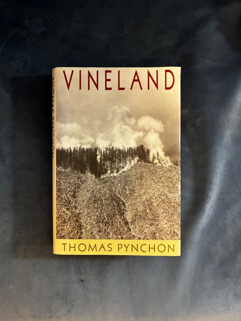 Vineland van Thomas Pynchon, 1990, eerste editie, eerste druk, in uitstekende/bijna perfecte staat, hardcover. afbeelding 1