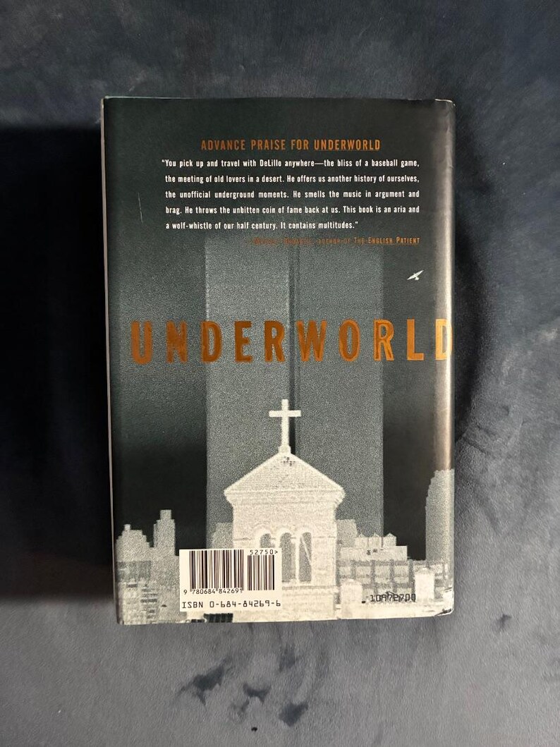 Underworld de Don DeLillo, 1997, primera edición, primera impresión, tapa dura, en excelente estado. imagen 6