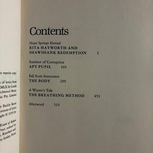 Diferentes estaciones de Stephen King, 1982, primera edición, primera impresión, tapa dura, estado casi perfecto/muy bueno. imagen 7
