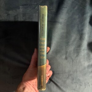 Stary człowiek i morze Ernesta Hemingwaya 1952 Pierwsze wydanie Prawie w dobrym stanie/bardzo dobrym Oprawa twarda zdjęcie 7