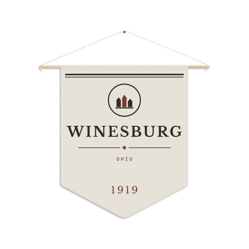 Winesburg Ohio 1919 Literary Pennant – Sherwood Anderson Classic Literature Decor image 4