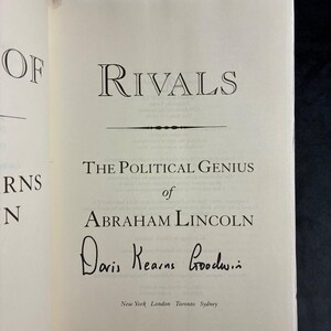 Team of Rivals: Lincoln's Political Genius by Doris Kearns Goodwin, Signed First Edition image 2