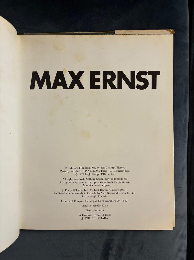 Max Ernst von Sarane Alexandrian: Erste Ausgabe, Hardcover (1972) Bild 3