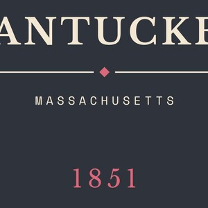 Nantucket Pennant, Literary Wall Art, Moby Dick Print, Coastal Decor image 13