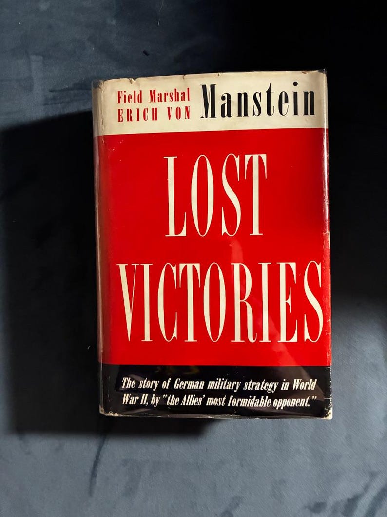 Lost Victories by Field-Marshal Erich von Manstein First Edition First Printing Near Fine/Very Good Hardcover image 1