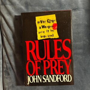 Reglas de la presa de John Sandford, 1989, primera edición, primera impresión, tapa dura, excelente estado. imagen 1