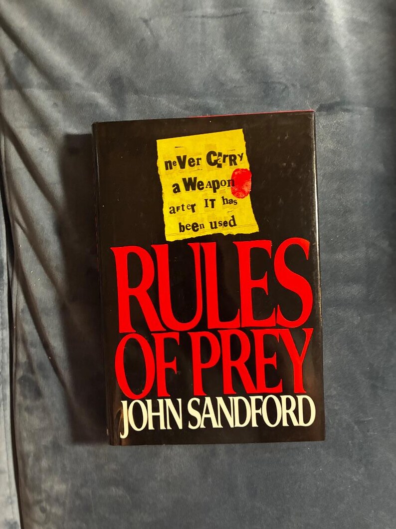 Reglas de la presa de John Sandford, 1989, primera edición, primera impresión, tapa dura, excelente estado. imagen 1