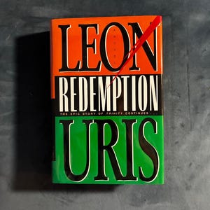 Redemption van Leon Uris, eerste editie, eerste druk, bijna in nieuwstaat (HCDJ). afbeelding 1