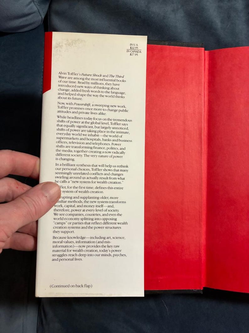Powershift: Knowledge, Wealth, and Violence at the Edge of the 21st Century by Alvin Toffler 1990 First Edition First Printing Hardcover image 2
