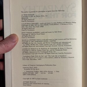 Sympathy for the Devil by Kent Anderson 1987 First Edition First Printing Near Fine image 8