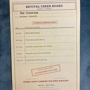 Michael Connelly, De Oversteek, Gesigneerde eerste editie, hardcover (in bijna perfecte staat) afbeelding 12