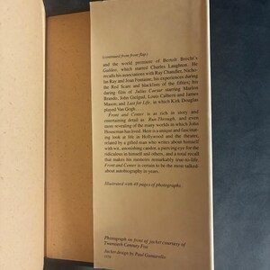 Front and Center by John Houseman 1979 First Edition First Printing Fine/Near Fine Hardcover image 3