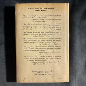 Searching for the Ox by Louis Simpson 1976 First Edition First Printing Near Fine/Very Good Hardcover image 4