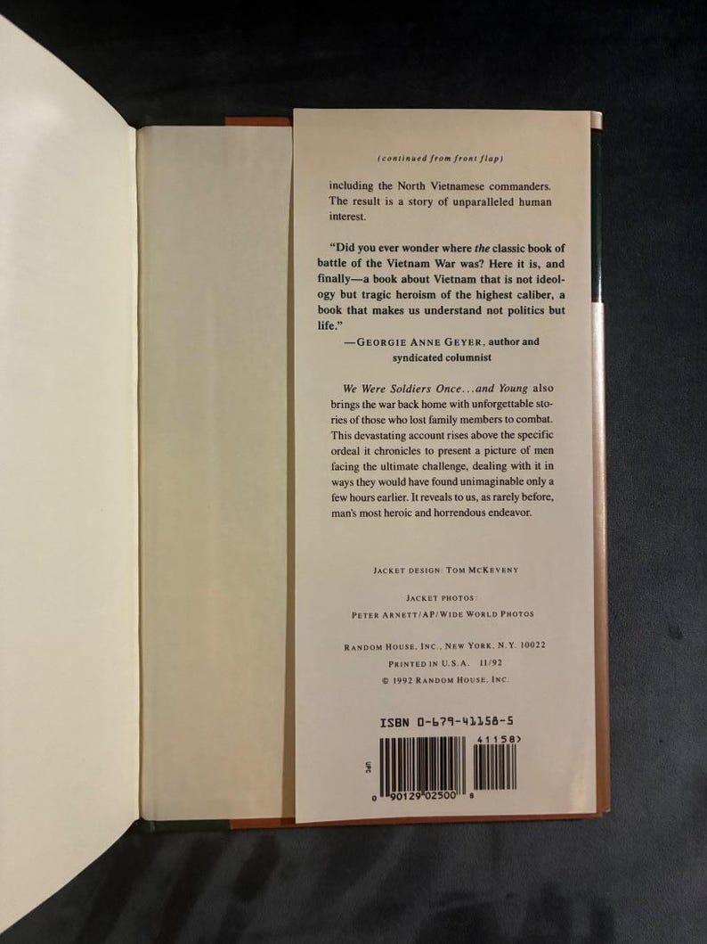 We Were Soldiers Once... and Young by Lt. Gen. Harold G. Moore (Ret.) and Joseph L. Galloway 1992 First Edition First Printing Hardcover image 4