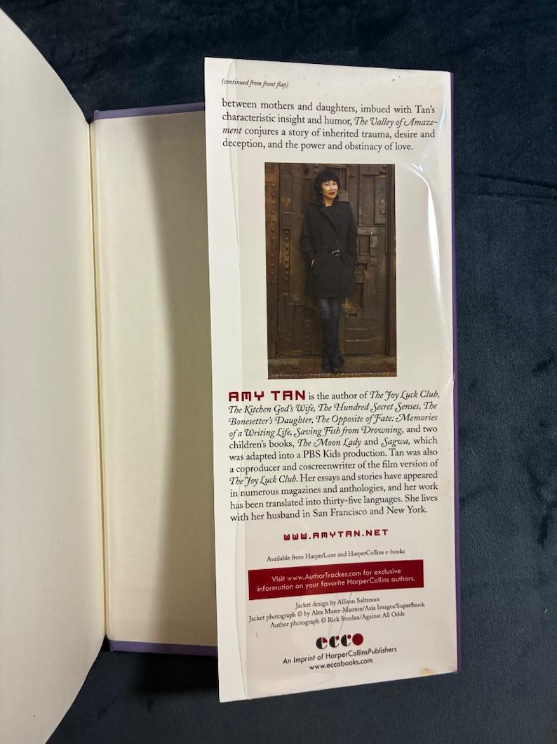 Signed Amy Tan The Valley of Amazement Hardcover First Edition (Fine/Fine) image 8