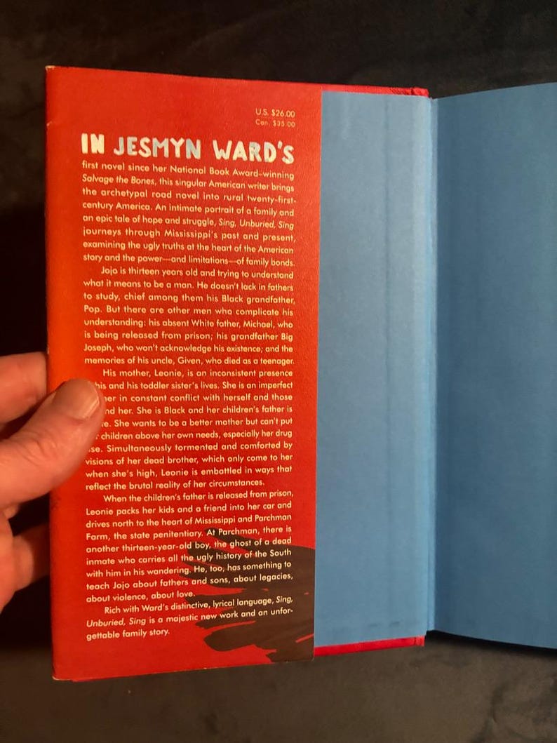 Sing, Unburied, Sing by Jesmyn Ward 2017 First Edition First Printing Near Fine/VG+ Hardcover image 4