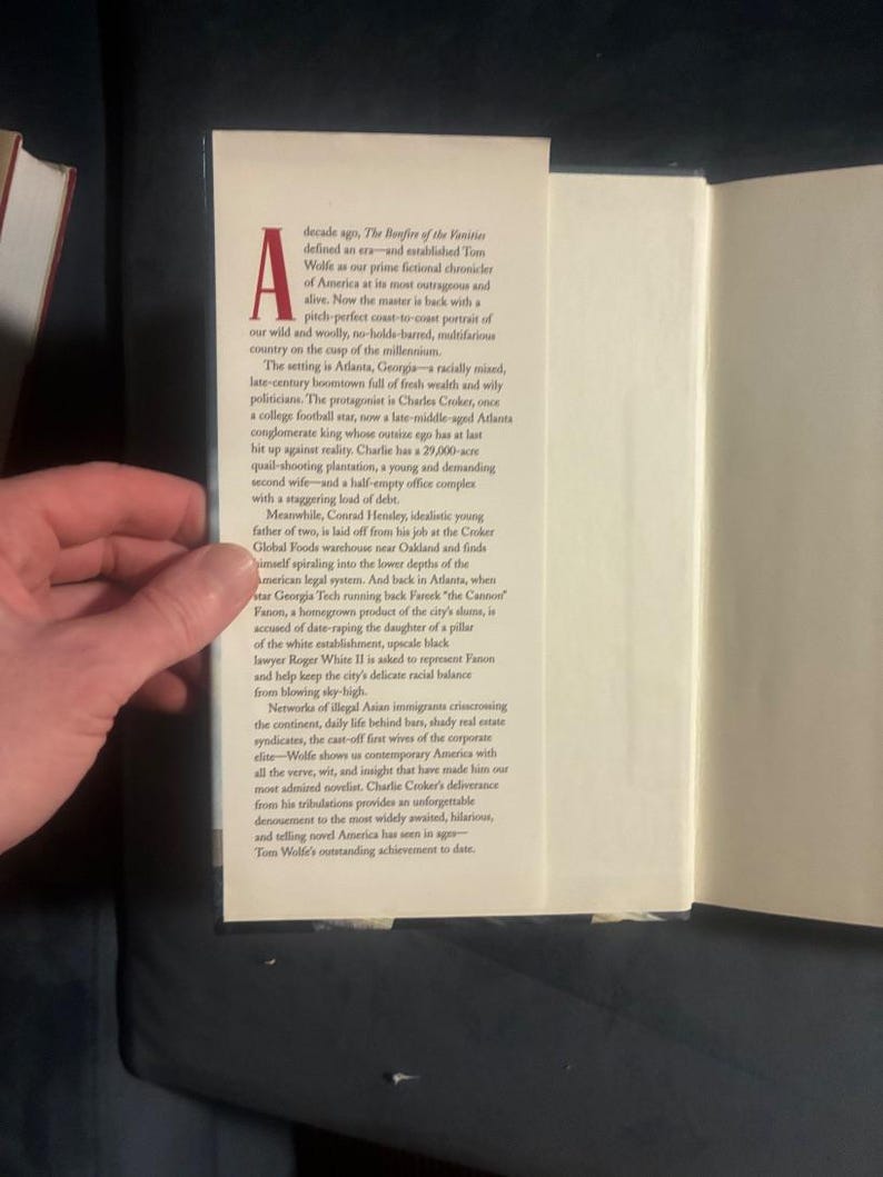 A Man in Full by Tom Wolfe First Edition First Printing Near Fine/Very Good Hardcover image 6