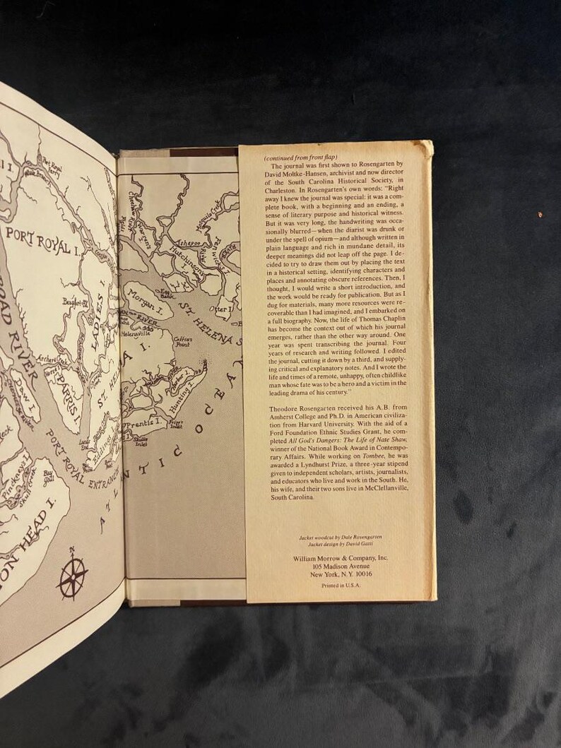 Tombee: Portrait of a Cotton Planter by Theodore Rosengarten 1986 First Edition First Printing Near Fine/Very Good Hardcover image 4