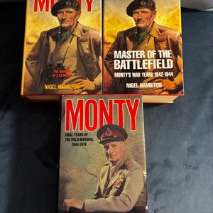 Monty, colección de 3 volúmenes (Marshall Montgomery) de Nigel Hamilton. Primera edición, primera impresión. Tapa dura. En muy buen estado. imagen 13