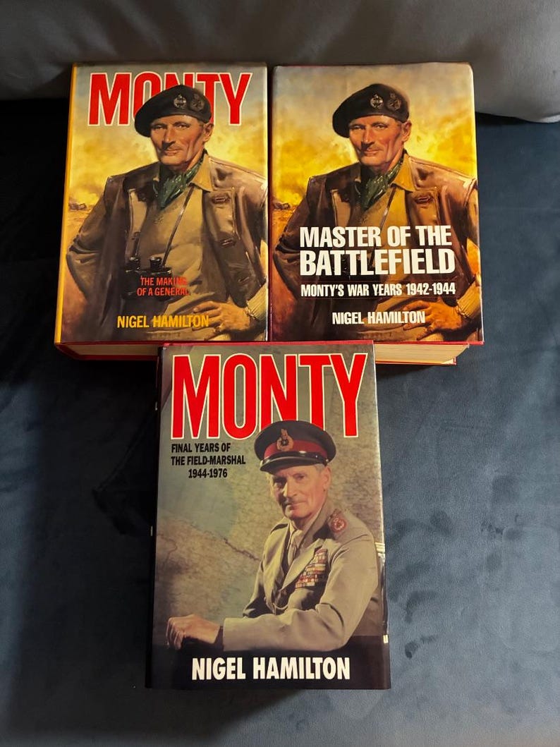 Monty, colección de 3 volúmenes (Marshall Montgomery) de Nigel Hamilton. Primera edición, primera impresión. Tapa dura. En muy buen estado. imagen 13