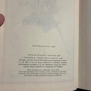 The Campaigns of Napoleon by David G. Chandler 1966 First Edition Second Printing Very Good/Good image 4