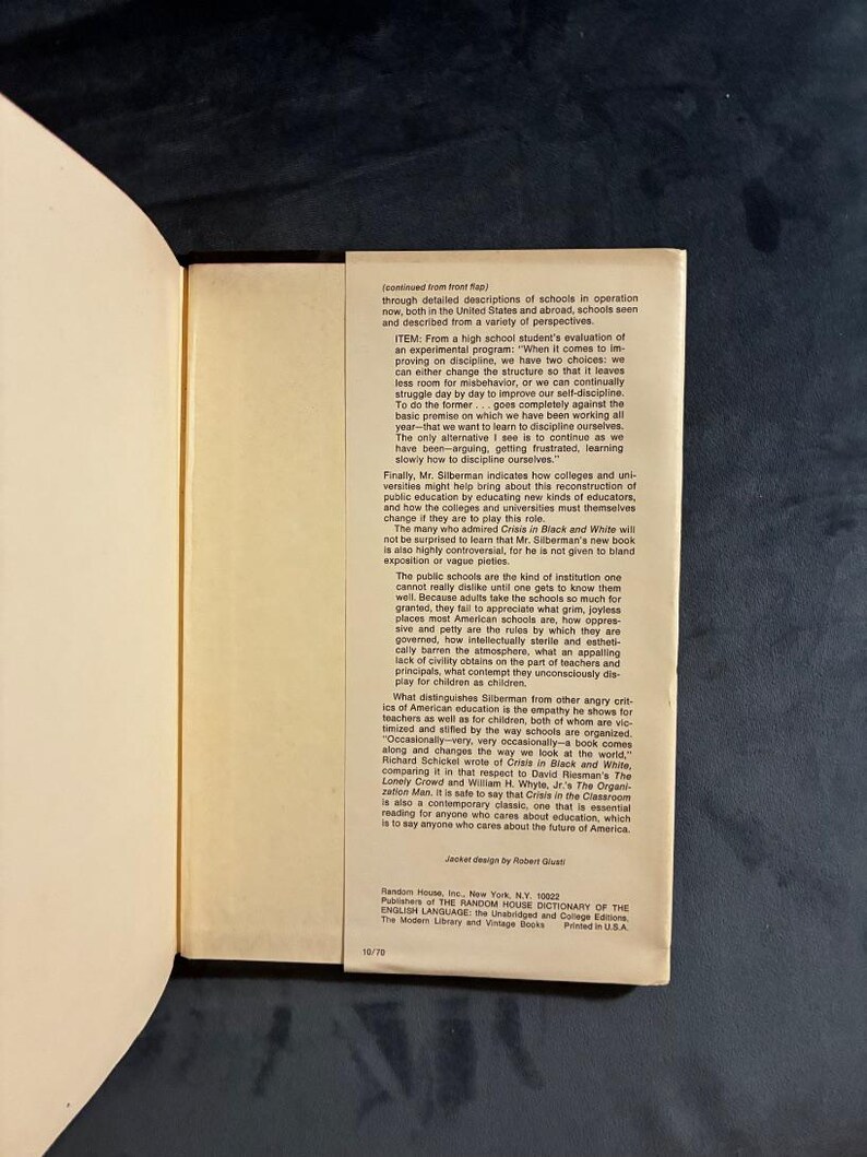 Krise im Klassenzimmer: Die Neugestaltung des amerikanischen Bildungswesens (Erstausgabe 1970) Bild 3