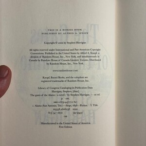 The Gates of the Alamo by Stephen Harrigan 2000 First Edition First Printing Near Fine/VG+ Hardcover image 3