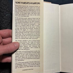 Gone the Dreams and Dancing by Douglas C. Jones 1984 First Edition Second Printing Near Fine/VG+ image 2