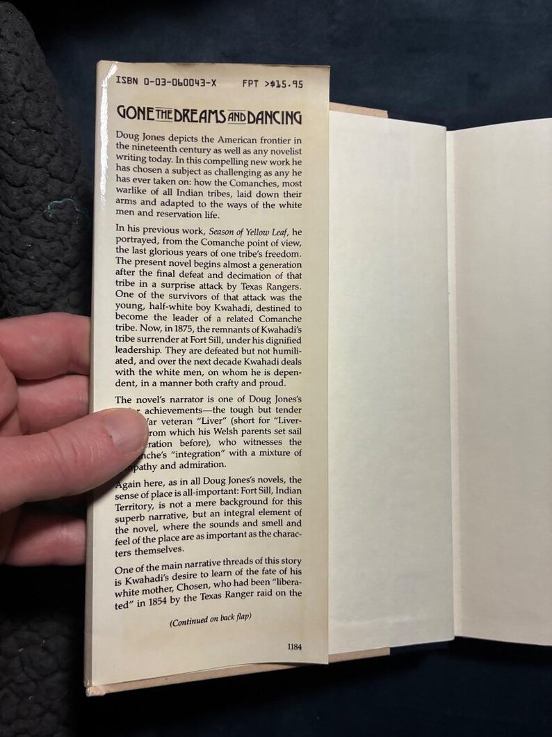 Gone the Dreams and Dancing by Douglas C. Jones 1984 First Edition Second Printing Near Fine/VG+ image 2