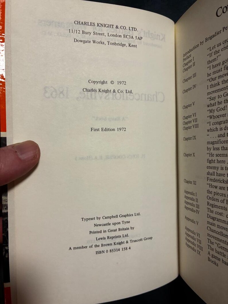 Chancellorsville 1863 by H. John Cooper 1972 First Edition First Printing Near Fine image 2
