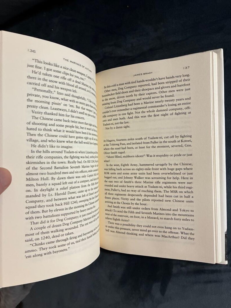 Los Marines de Otoño de James Brady 2000 Primera edición Primera impresión Casi perfecto/Casi perfecto imagen 6