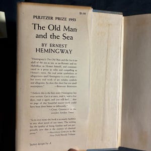 Stary człowiek i morze Ernesta Hemingwaya 1952 Pierwsze wydanie Prawie w dobrym stanie/bardzo dobrym Oprawa twarda zdjęcie 2
