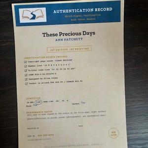 These Precious Days by Ann Patchett Signed 2021 First Edition First Printing Fine/Fine image 12