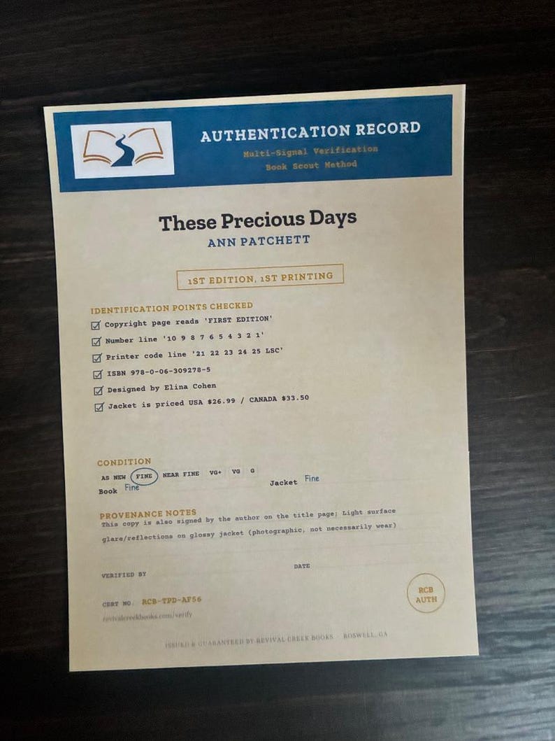 These Precious Days by Ann Patchett Signed 2021 First Edition First Printing Fine/Fine image 12