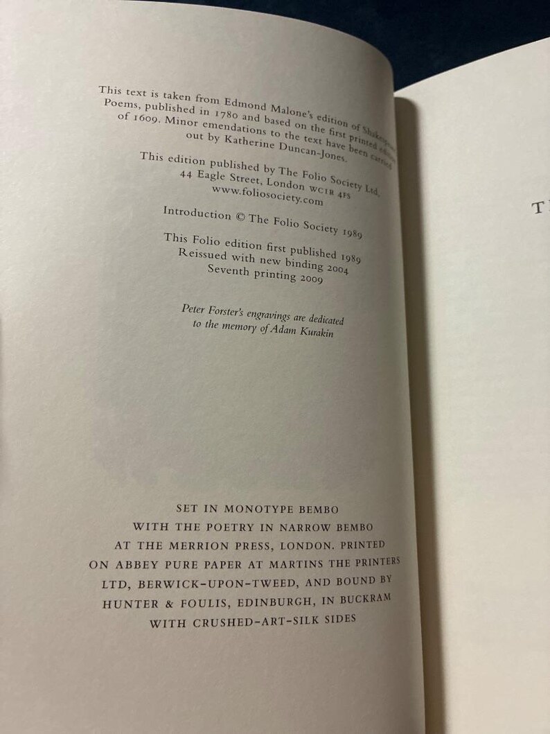 Shakespeare's Sonnets & A Lover's Complaint by Folio Society image 3