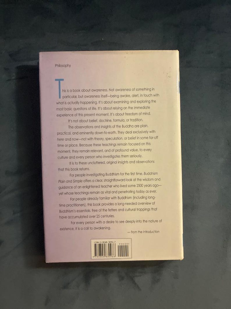 Le bouddhisme simple et clair par Steve Hagen, première édition, troisième tirage, état quasi neuf image 4