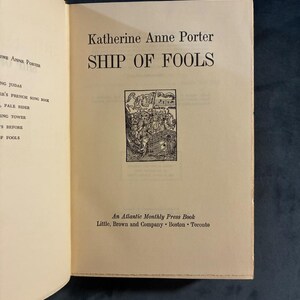 Ship of Fools by Katherine Anne Porter First Edition First Printing Very Good/Good image 3
