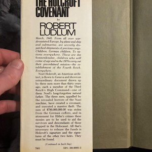 The Holcroft Covenant by Robert Ludlum 1978 First Edition First Printing Near Fine/Very Good Hardcover image 4