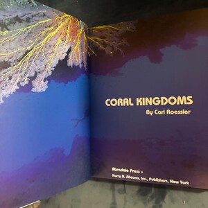 Coral Kingdoms by Carl Roessler 1990 Abradale Press / Harry N. Abrams Edition Very Good/Very Good Hardcover image 6